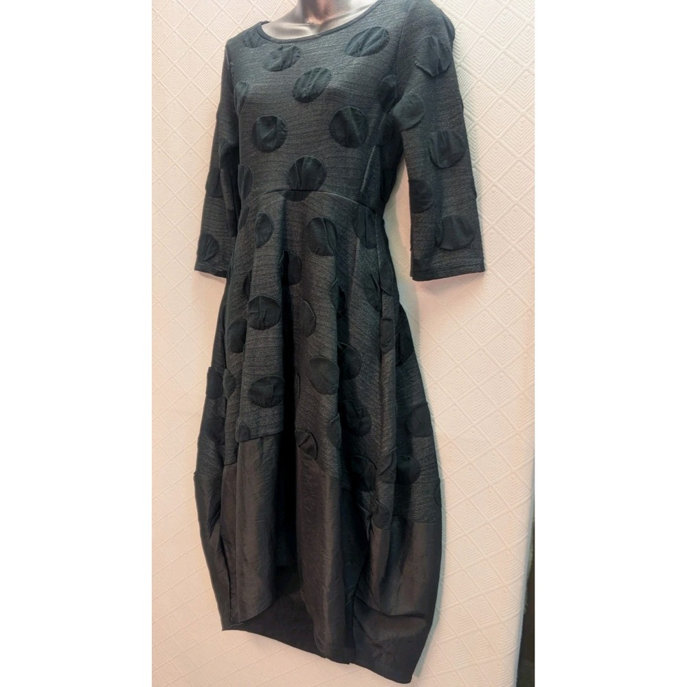 NEW! FEMME Fatel Italian Art To Wear Mixed Material Dress S $298